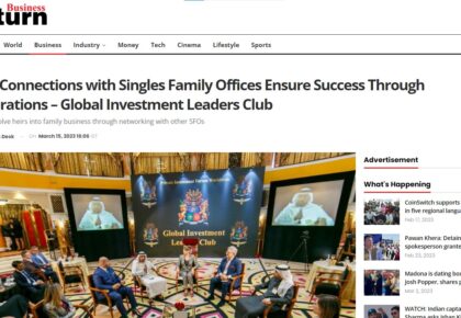 Featured on Business Up Turn: “How Connections with Singles Family Offices Ensure Success Through Generations.”